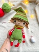 Новогодний вязаный эльф – игрушка амигурумы для рождественского декора. Новогодний эльф. Новогодний гном - изображение 1