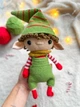 Новогодний вязаный эльф – игрушка амигурумы для рождественского декора. Новогодний эльф. Новогодний гном - изображение 2