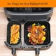 Силіконові форми для подвійного аерогриля Philips Airfryer / Ninja NA350 2 шт X-Series - зображення 5