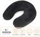 Подушка для путешествий MirSon №8226 Velvet Line 28-0007 Black (2200006200246) - изображение 4