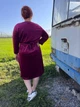 Халат жіночий велюровий теплий на блискавці 58 Бордовий (П4К-batal-velur25-001-04) - зображення 2