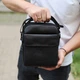 Сумка-барсетка чоловіча через плече шкіряна гладка чорна Tiding Bag TD-13457 - зображення 7