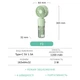 Ручной беспроводной вентилятор F2 с функцией увлажнения, 4 mode, 150ml, 3W, 1200mAh, green - изображение 2