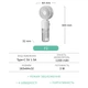 Ручной беспроводной вентилятор F2 с функцией увлажнения, 4 mode, 150ml, 3W, 1200mAh, white - изображение 2