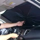 Солнцезащитный зонт для автомобиля, лобового стекла, размер 130х75 см, складной, в комплекте чехол, светоотражающая ткань - изображение 7