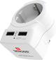 Adapter sieciowy Skross Europe to USA USB White (7640166323099) - obraz 1
