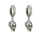Сережки конго Fashion Jewerly у вигляді черепів 2 шт в готичному корейському стилі сріблясті (SVS) - зображення 1