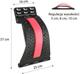 Przyrząd do rozciągania pleców HMS z magnesami PRP02 Red (5907695511918) - obraz 9