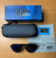 Модные мужские солнцезащитные очки 2025 aviator polarized ice blue солнечные защитные UV400 поляризационные антибликовые авиаторы для рыбалки отдыха авто стильные polaroid от солнца в форме капли окуляры полароид голубые линзы твердый чехол в комплекте - изображение 1