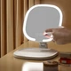 Дзеркало з LED підсвічуванням овальне портативне косметичне дзеркало складане (SG560) - зображення 9