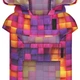 Дощовик-накидка з капюшоном для собак WAUDOG Clothes, малюнок "Куби 3Д",L, А 48-52 см, B 60-70 см, С 42-52 см - зображення 4