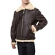 Куртка авіаційна US WINGS B-3 Shearling Bomber Jacket чоловіча коричнева - изображение 4