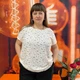 Блуза Nita жіноча короткий рукав штапель принт квіти 54/56 молочна - зображення 3