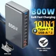 Зарядний пристрій YMX 800W, GaN, PD3.1 140W, QC3.0 30 W для телефонів, ноутбуків, 10 портів USB+Type-C, настільний - зображення 7