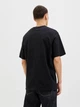 Футболка хлопковая длинная мужская Jack & Jones 12278787 S Black с принтом (5715724957909) - изображение 2