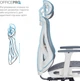 Кресло компьютерное офисное эргономичное OfficePro Atlas White/Dark Gray (OC630-W-DG-DG) - изображение 9