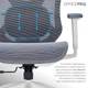 Кресло компьютерное офисное эргономичное OfficePro Atlas White/Dark Gray (OC630-W-DG-DG) - изображение 10