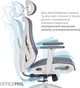 Кресло компьютерное офисное эргономичное OfficePro Atlas White/Dark Gray (OC630-W-DG-DG) - изображение 11