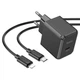 Мережевий Зарядний Пристрій Hoco CS13A 1Type-C/20W/PD + (Type-C - Lightning) (Чорний) - зображення 2