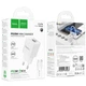 Мережевий Зарядний Пристрій Hoco C147A 1USB/18W/QC3.0 + 1Type-C/20W/PD + (Type-C - Lightning) (Білий) - зображення 8