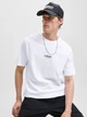 Футболка хлопковая длинная мужская Jack & Jones 12278787 XL White с принтом (5715724957732) - изображение 3
