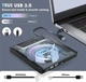 Внешний USB 3.0 DVD RW CD Тонкий оптический привод Lefon 7-1 Записывающий плеер Устройство для записи Считыватель карт памяти Проигрыватель Картридер - изображение 2