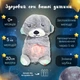 Мягкая игрушка "Сказочная Выдра" с дышащим животом и подсветкой для детей и младенцев, успокаивающая плюшевая игрушка-ночник для сна с мелодиями, светом и ритмичными движениями, на батарейках Серая DSC-3021-Grey - изображение 2