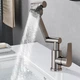 Кран-смеситель поворотный 360° с аэратором для кухни и ванной Water Tap Faucet, универсальный смеситель-трансформер с двумя режимами подачи воды и однорычажным керамическим картриджем для раковины и мойки Графит WCN-893 - изображение 6