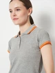 Поло женское Sol's Pasadena Women 00578932 M Серое с оранжевым (3660731138570) - изображение 4