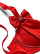 Атласный комплект белья Victoria's Secret бюст-балконет и трусики тонг с помпонами 1159864487 (Красный S) - изображение 5