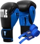 Боксерские перчатки TITLE Boxing Dynamic Strike Black/Blue 12 oz (бинты 4м. в комплекте) (XDBG 12 BK/BL) - изображение 1