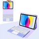 Чехол с клавиатурой и мышкой FegishCase iPad Air 5 (10.9") 2022 Ukrainian keyboard, Purple - изображение 9