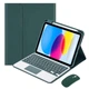 Чехол с клавиатурой и мышкой FegishCase Apple iPad 9 (2021) 10.2" экран Ukrainian keyboard, Green - изображение 9