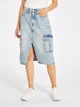 Юбка джинсовая миди летняя женская Calvin Klein 568678108 27 Синяя (1159840375) - изображение 1