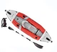 Надувная байдарка Intex 68303 Excursion Pro каяк одноместный из трехслойного ПВХ 305х91 см с насосом и веслом Красный (127-9-68303) - изображение 1