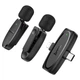 Бездротовий мікрофон Hoco L15 Lightning / Type-C Wireless Digital Microphone Crystal lavalier Black - изображение 1