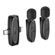 Бездротовий мікрофон Hoco L15 Lightning / Type-C Wireless Digital Microphone Crystal lavalier Black - изображение 3