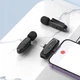 Бездротовий мікрофон Hoco L15 Lightning / Type-C Wireless Digital Microphone Crystal lavalier Black - изображение 6
