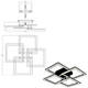 Керована світлодіодна люстра Esllse SQUARE 100W 4S-SMART 3000-6500К 550x550x110-BLACK-220-IP20 - зображення 3