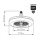 Светильник светодиодный с вентилятором LUMINARIA FAN LAMP 24W+4W E27 R-ONOFF 4000K 220V IP20 - изображение 6