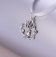Кулон серебряный в форме сердца с птицей Соловейко Amethyst 925 Zirkon - изображение 2