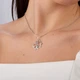 Кулон серебряный в форме сердца с птицей Соловейко Amethyst 925 Zirkon - изображение 4