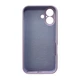 Чохол для смартфона Silicone Full Case AA Camera Protect for Apple iPhone 16 58,Lilac (FullAAi16-58) - изображение 3