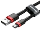 Кабель Baseus Cafule Cable USB For Micro 1.5A 2m Red+Black (CAMKLF-C91) - изображение 3