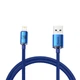 Кабель Baseus Crystal Shine Series Fast Charging Data Cable USB to iP 2.4A 2m Blue (CAJY000103) - изображение 1