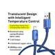 Кабель Baseus Crystal Shine Series Fast Charging Data Cable USB to iP 2.4A 2m Blue (CAJY000103) - изображение 3
