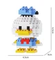 Конструктор фигурка Пиксели BRICKS Дональд Дак серия "Мультгерои" Donald Duck Micro Diamonds Blocks M3007 - изображение 2