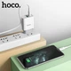 Мережевий Зарядний Пристрій Hoco C80A 1USB/18W/QC3.0 + 1Type-C/20W/PD + (Type-C - Lightning) (Білий) - зображення 7