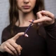 Женский браслет на руку из натурального аметиста "Violet" - 16 см - изображение 4
