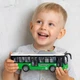 Игрушечный автобус City Bus RJ5503/1 зеленый 28 см — со светом, звуком и дверью, на батарейках - изображение 3